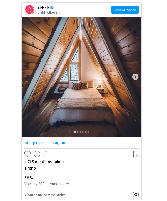 Deux Airbnb plus likés Instagram